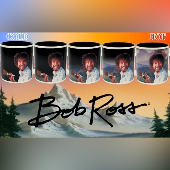The Unemployed Philosophers Guild Bob Ross Heat Changing Ceramic Coffee Tea Mug - Picture 7 of 16